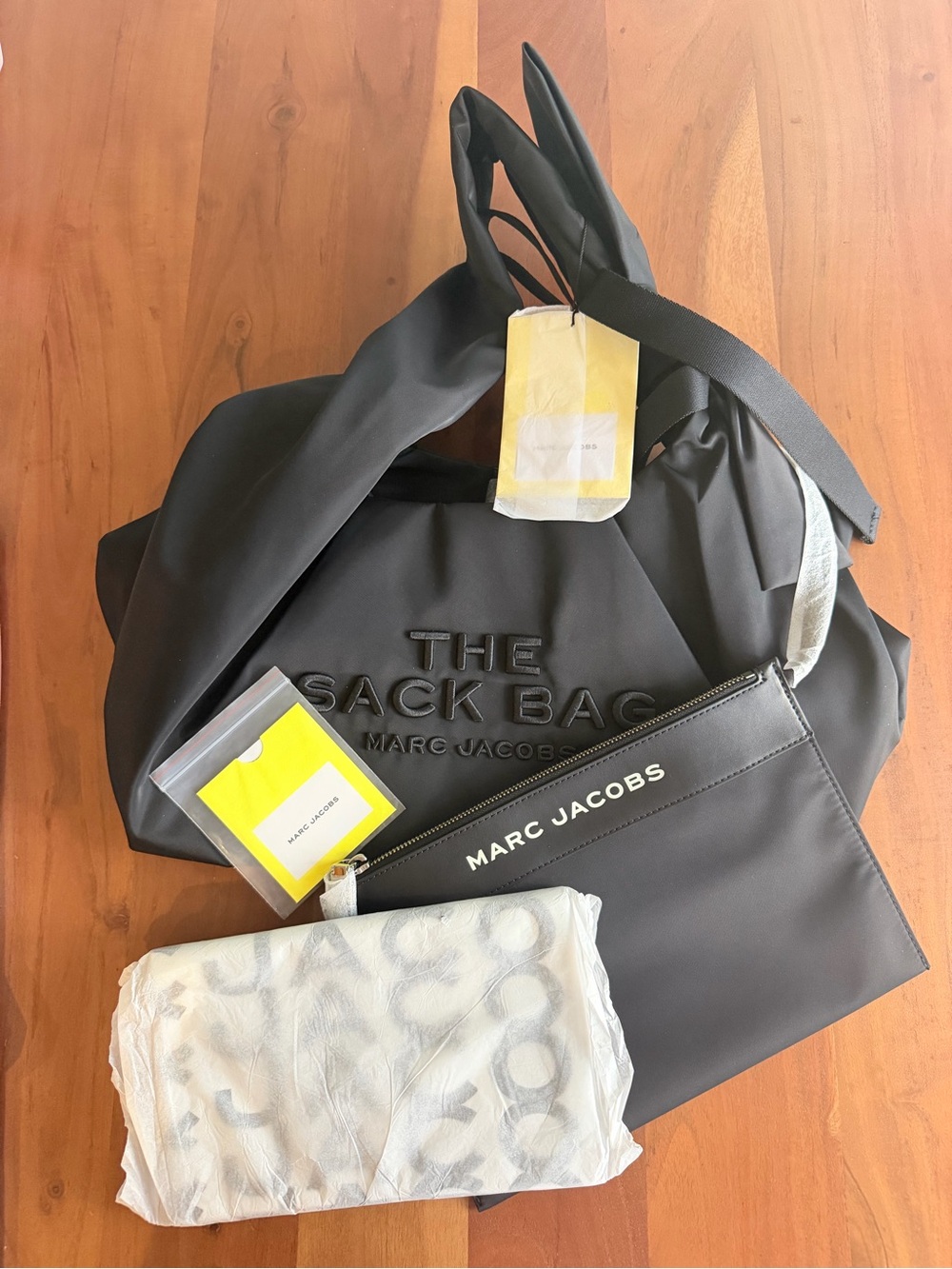 🎀 Marc Jacobs Bow Nylon Sack Bag 🖤 NWT RARE Black Statement Bag ✨